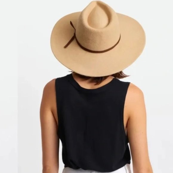 Brixton Ashley Wool Felt Hat Light Khaki - Picture 2 of 8